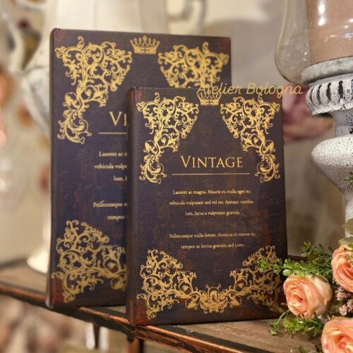 scatola libro vintage, Atelier Bologna