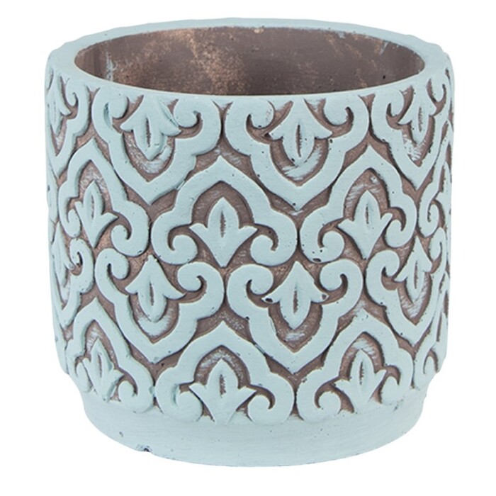 vaso blu pietra clayre & eef garden shabby chic