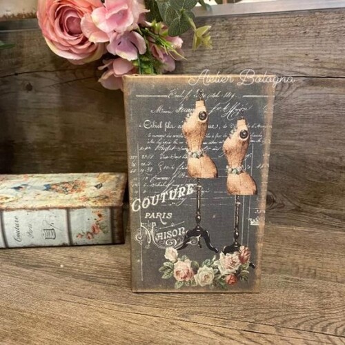 scatole libro vintage, Shabby Chic Atelier Bologna