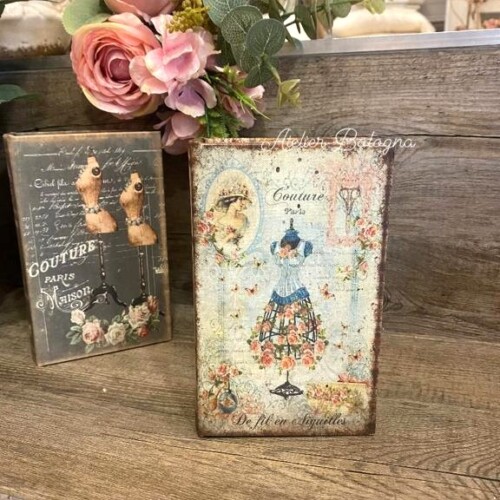 scatole libro vintage, Shabby Chic Atelier Bologna