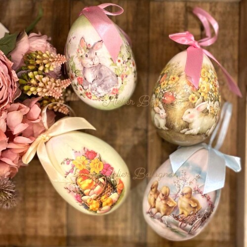 Decorazione uovo di pasqua atelier bologna Nuvole di stoffa