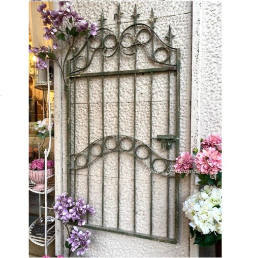 cancello decorativo brocante atelier bologna shabby chic giardino corten