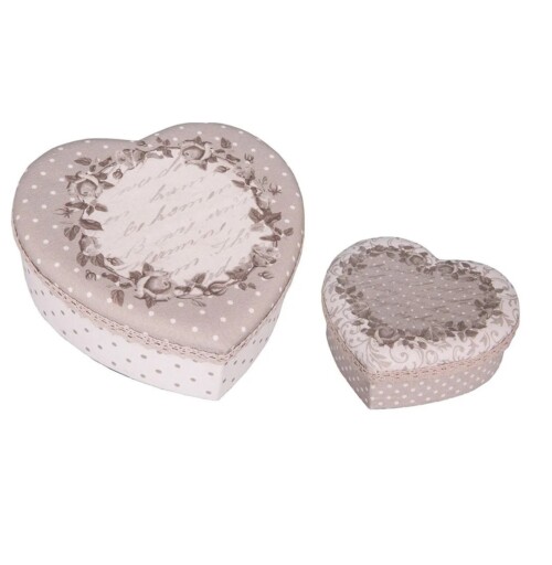 set 2 scatole cuore atelier bologna Shabby Chic