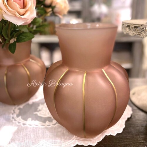 Vaso Nacchi satinato Rosa Cipria. Atelier Bologna