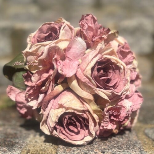 Bouquet Rosa Ortensia, Atelier Bologna, Shabby chic