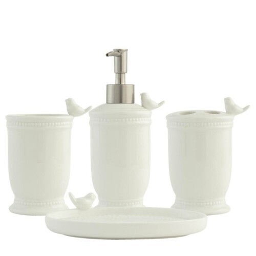 Set bagno ceramica 4 pezzo, Clayre e Eff, Atelier Bologna, Shabby Chic